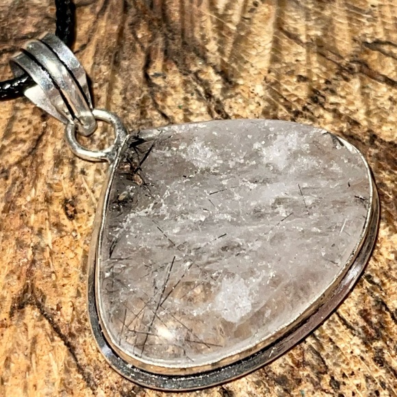 Needle- Like Rutilated Quartz Pendant 1 7/8” - Picture 6 of 10
